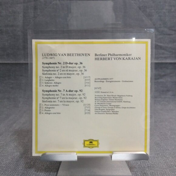 Beethoven: Symphonies Nos. 2 & 7 (CD, 1987) - DISC ONLY - Good Condition! - Picture 2 of 3